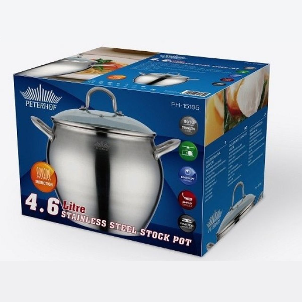 Peterhof puodas su stikliniu dangčiu 4,6 l PH-15185 - Image 2