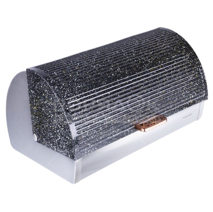 MAYER&BOCH metalinė duoninė juoda su taškiukais 39cm 29317