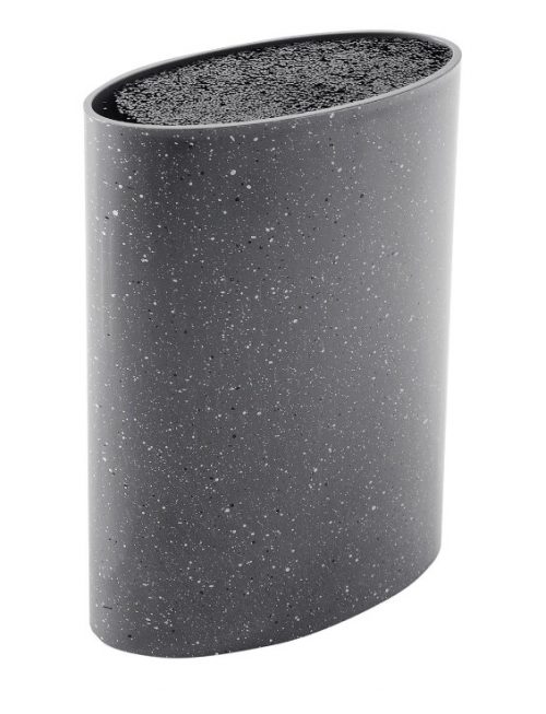 MAYER&BOCH peilių stovas, elipsės formos 21,8cm pilkas su taškiukais 29651